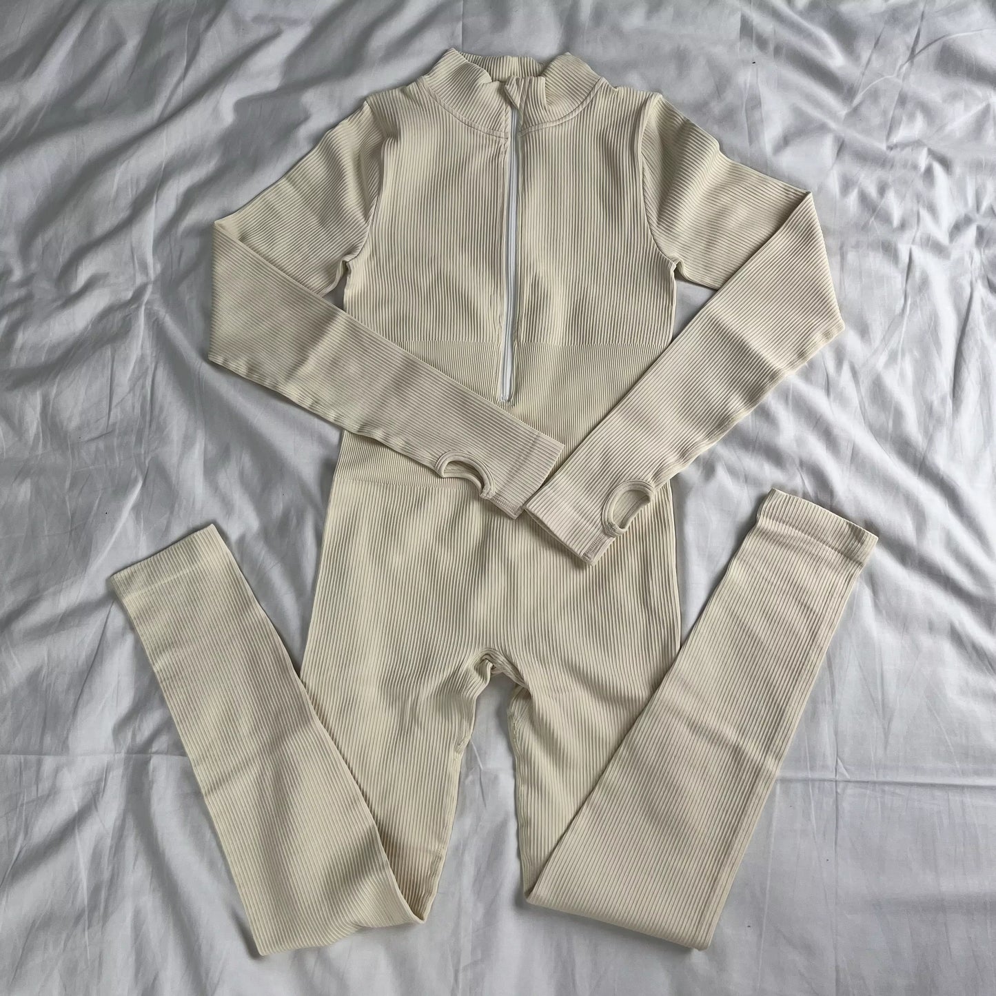 Puffé Sculpt Zipper Jumpsuit – Winter Luxe Edition