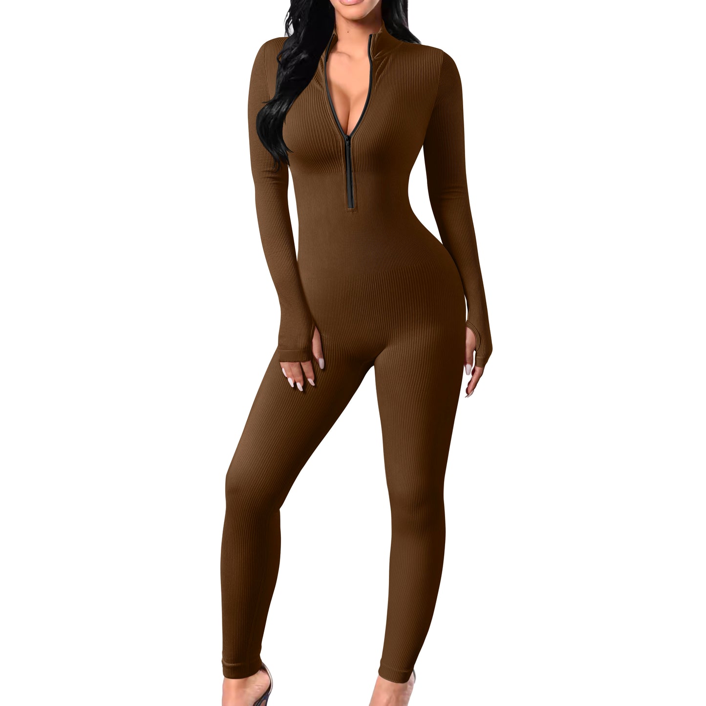 Puffé Sculpt Zipper Jumpsuit – Winter Luxe Edition