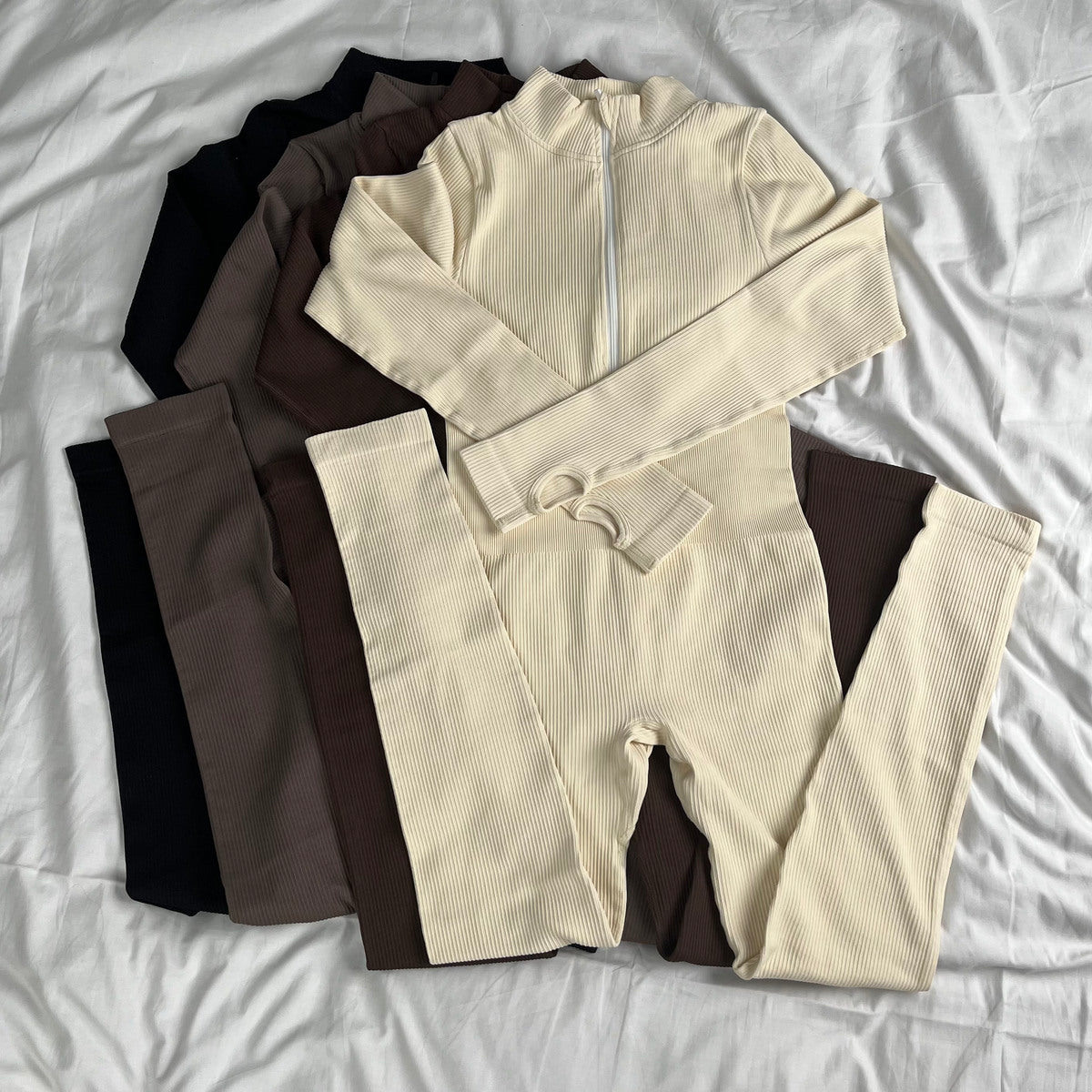 Puffé Sculpt Zipper Jumpsuit – Winter Luxe Edition