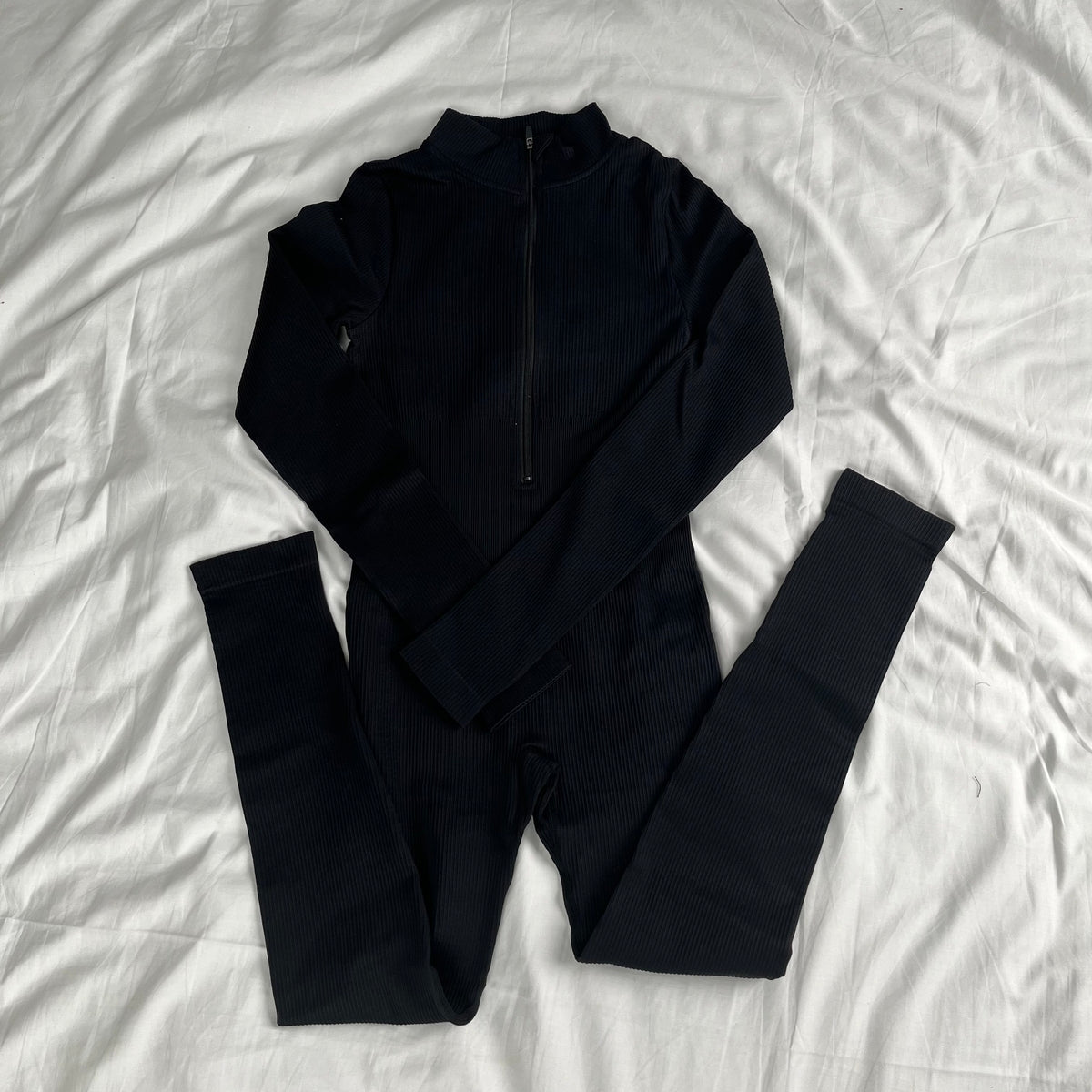 Puffé Sculpt Zipper Jumpsuit – Winter Luxe Edition