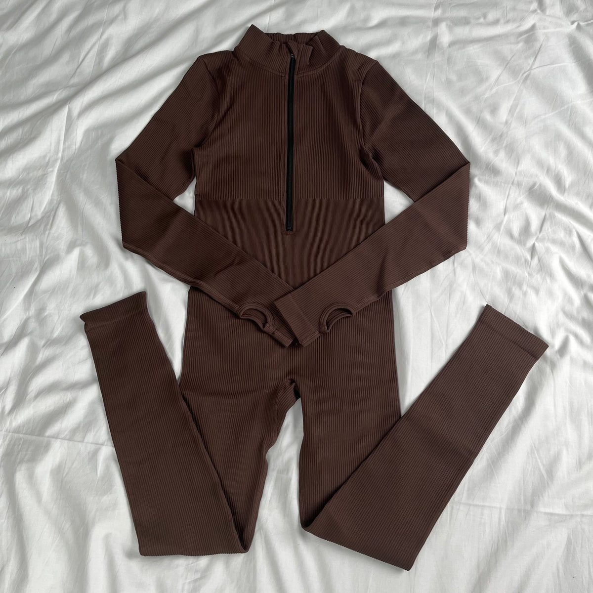 Puffé Sculpt Zipper Jumpsuit – Winter Luxe Edition