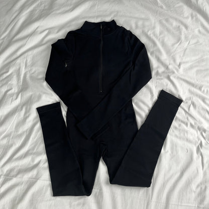 Puffé Sculpt Zipper Jumpsuit – Winter Luxe Edition